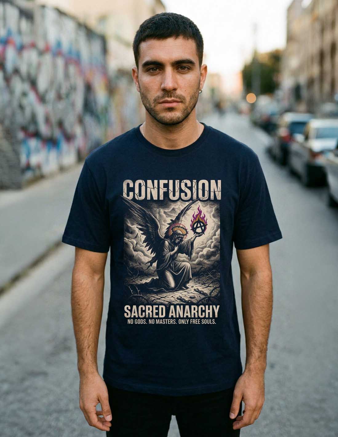 SACRED ANARCHY MARITIMEBLUE TEE