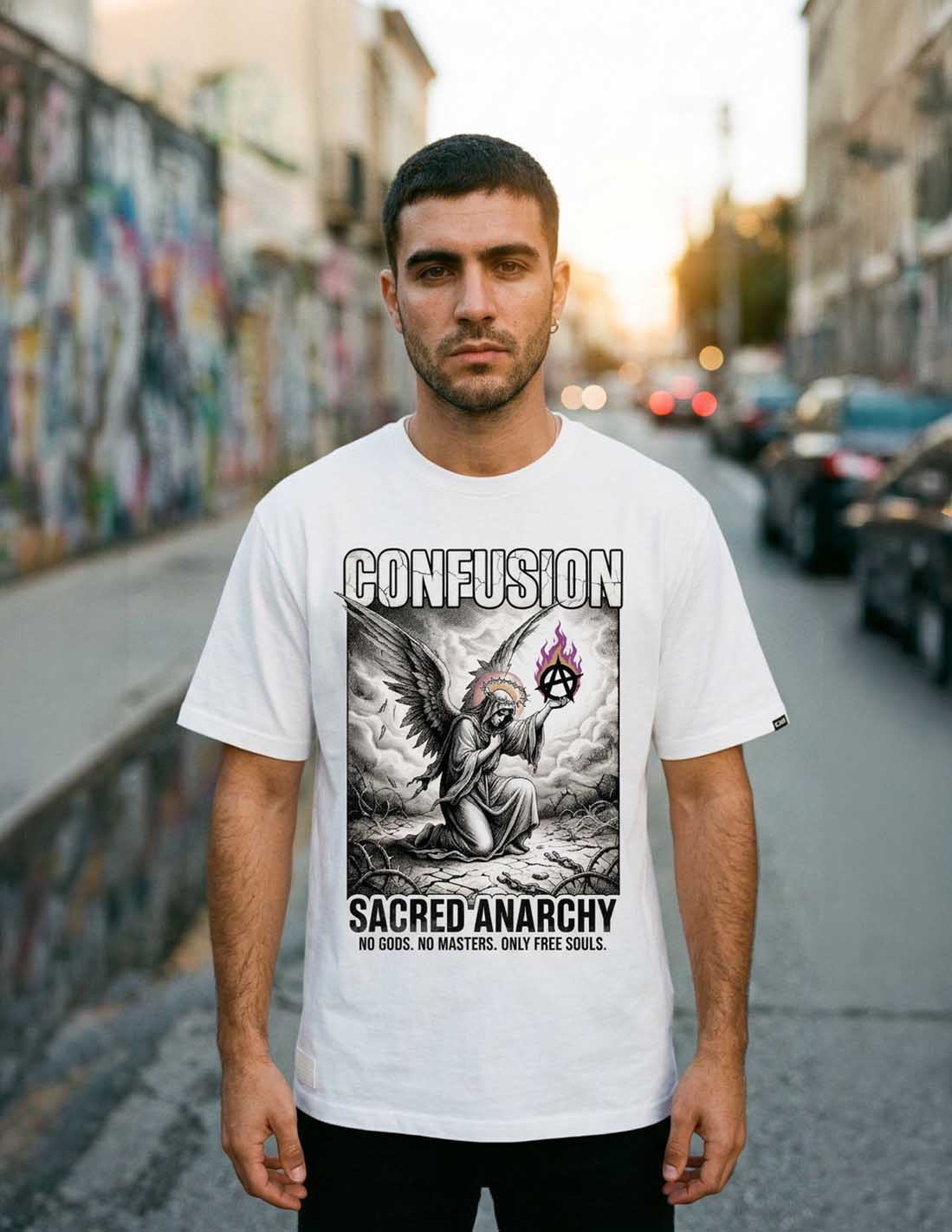 SACRED ANARCHY WHITE TEE