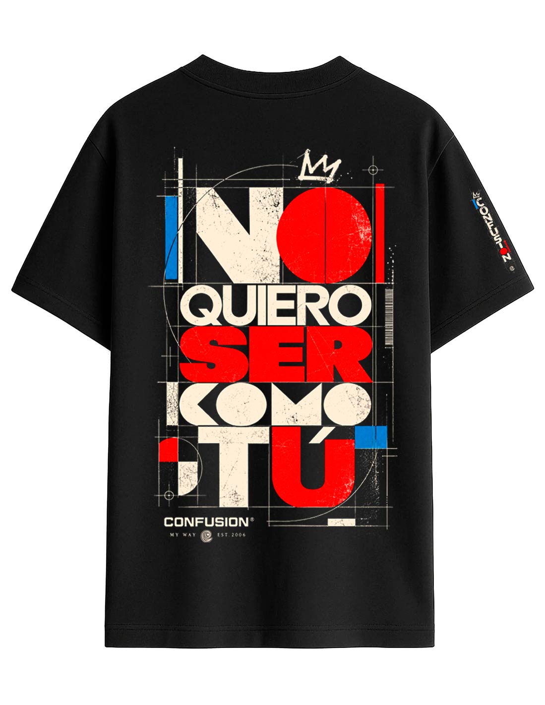 NO QUIERO BLACK TEE OVERSIZE