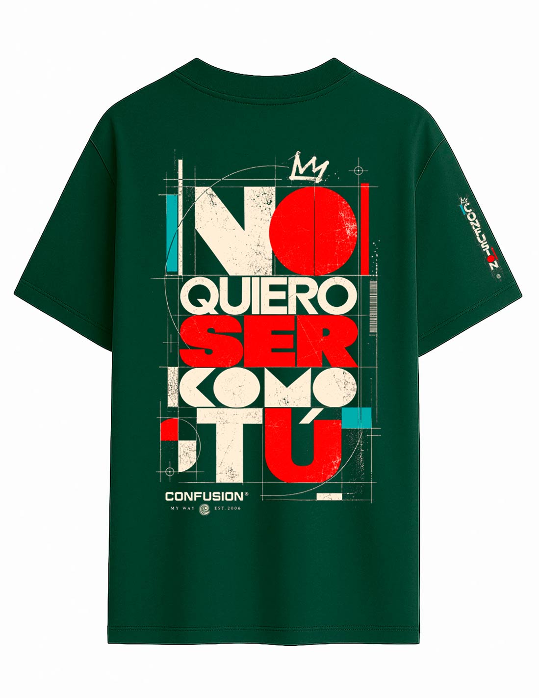 NO QUIERO VERDE BOTELLA TEE OVERSIZE