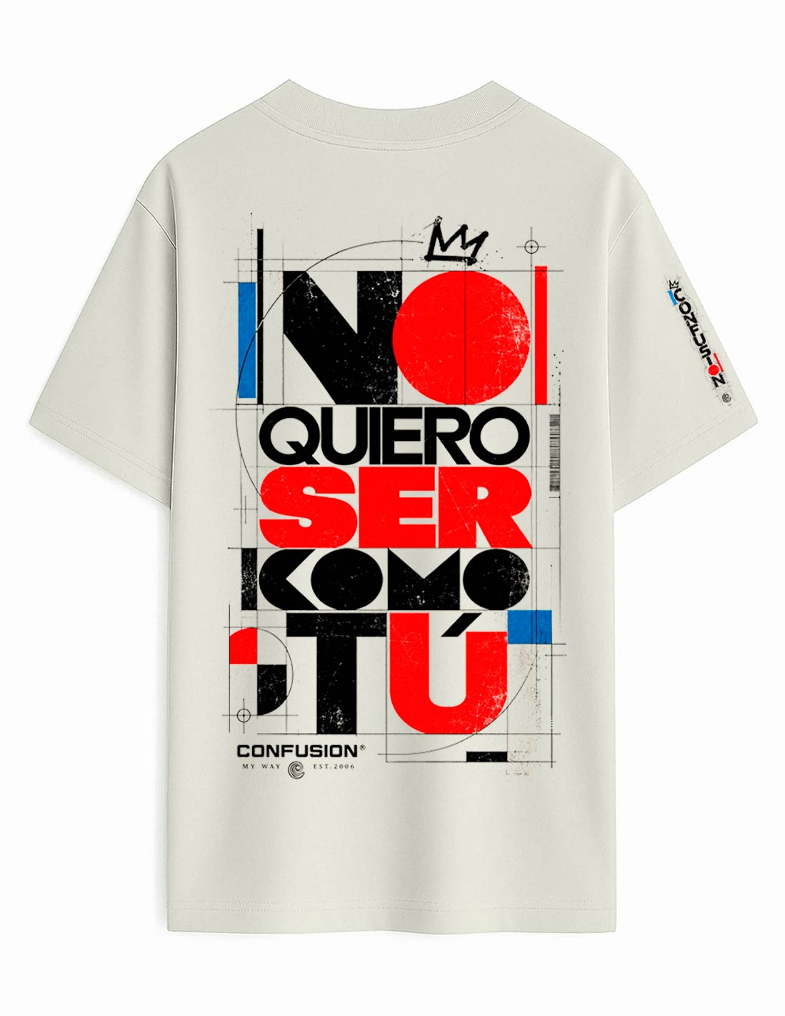 NO QUIERO GREY VIOLET TEE OVERSIZE