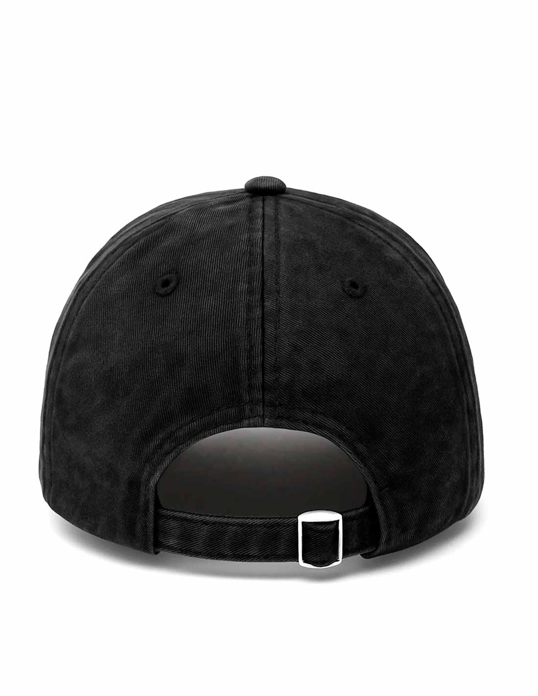 HUNGER BLACK CAP STRAPBACK STONE WASHED