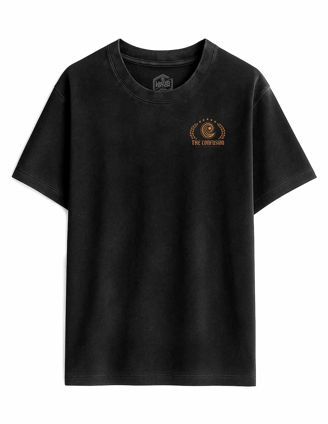 HUNGER BLACK TEE OVERSIZE LAVADO A LA PIEDRA