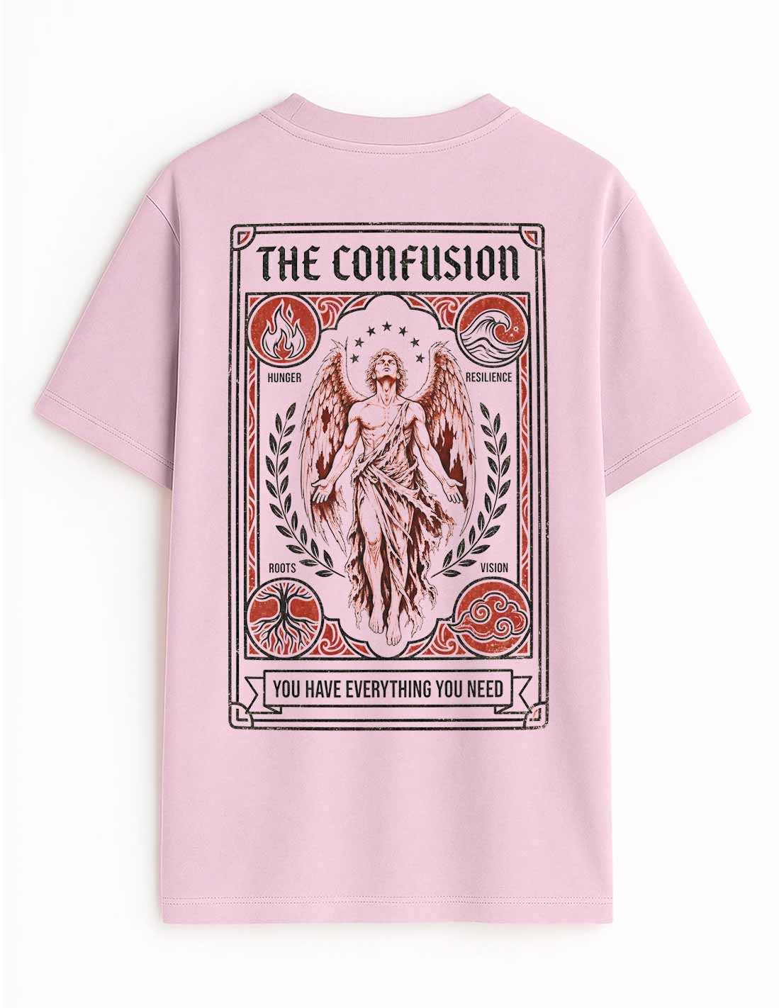 HUNGER DAWN PINK TEE OVERSIZE LAVADO A LA PIEDRA