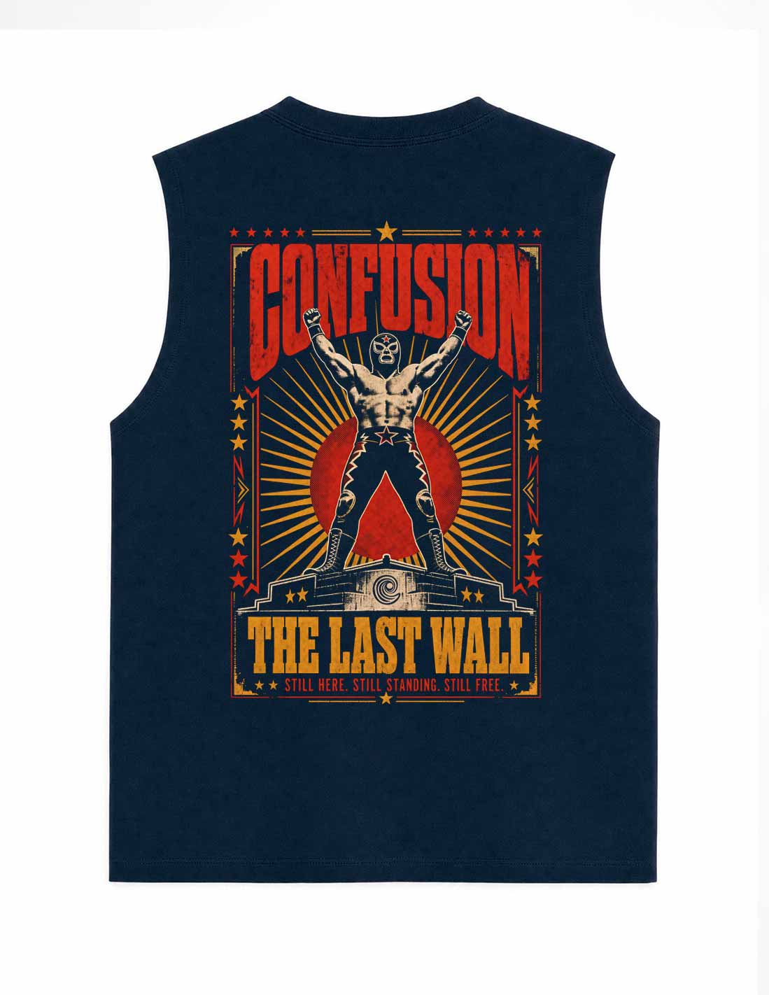 THE LAST WALL TANK MARITIEME BLUE OVERSIZE HARD