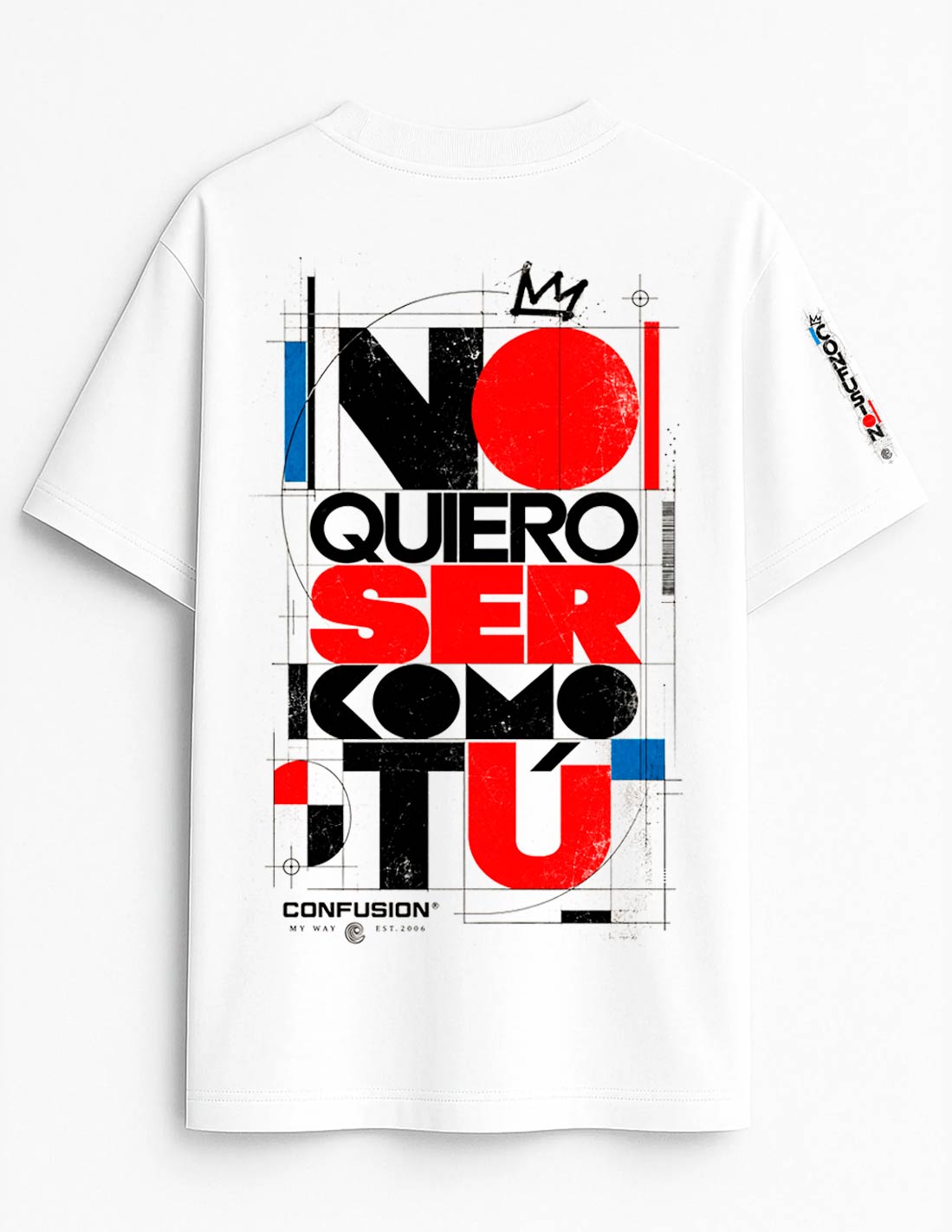 NO QUIERO WHITE TEE OVERSIZE