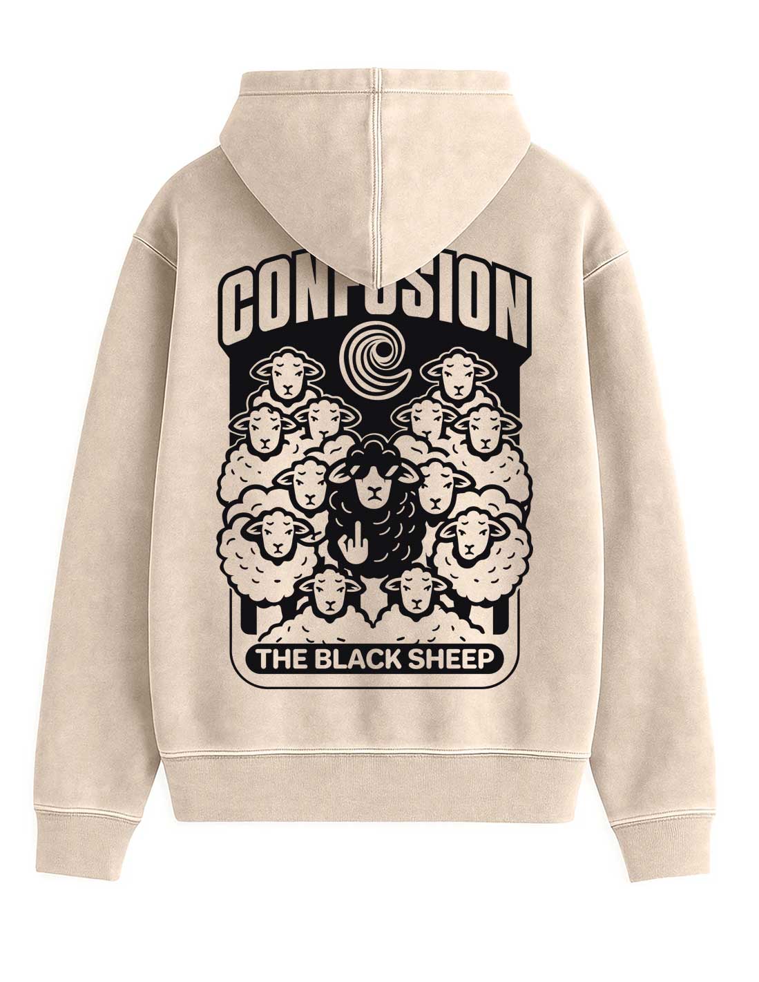 THE BLACK SHEEP STRING HOODIE LAVADA A LA PIEDRA