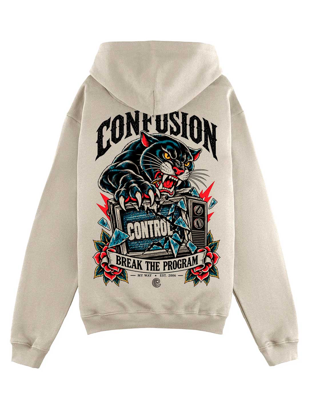 BREAK THE PROGRAM STRING HOODIE OVERSIZE