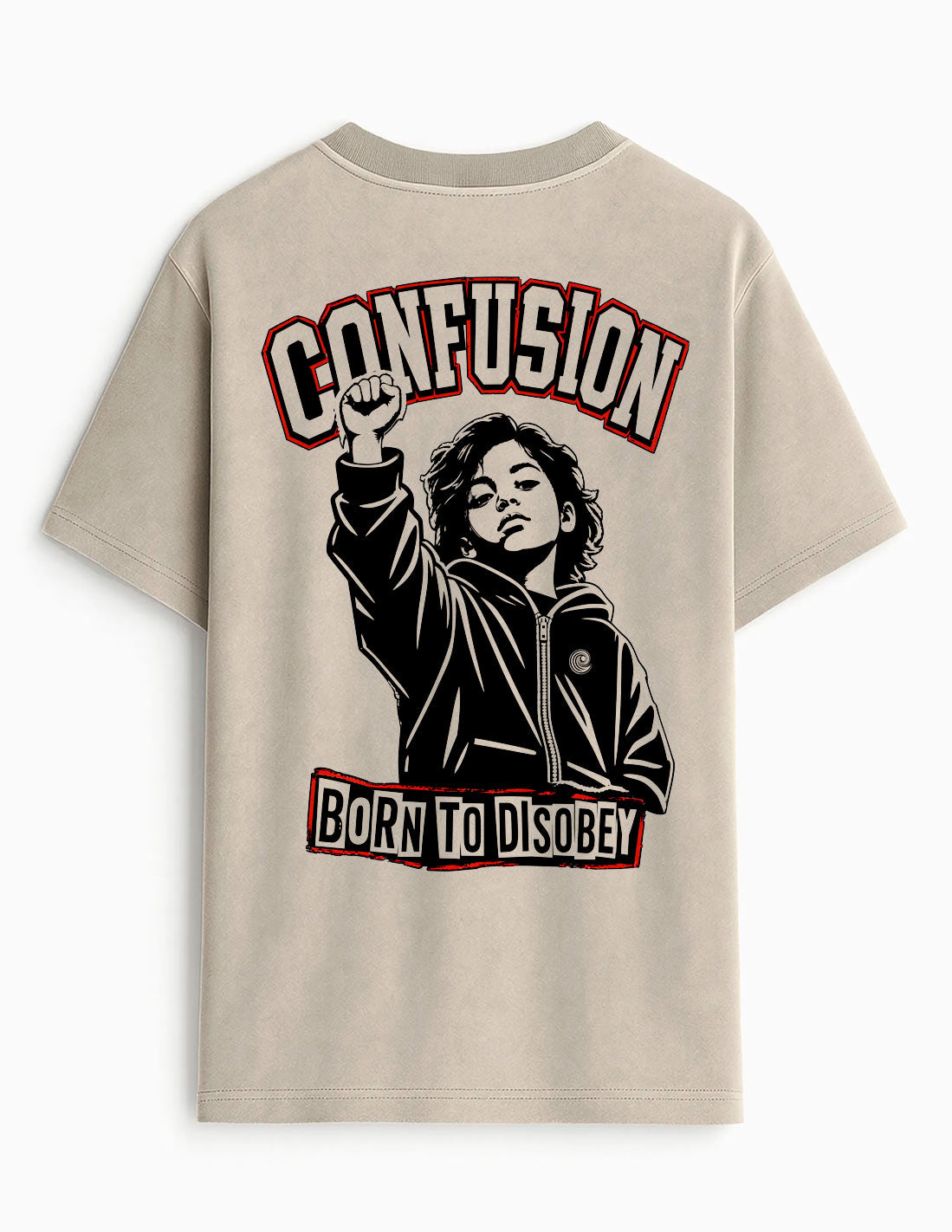 BORN TO DISOBEY STRING TEE OVERSIZE LAVADO A LA PIEDRA