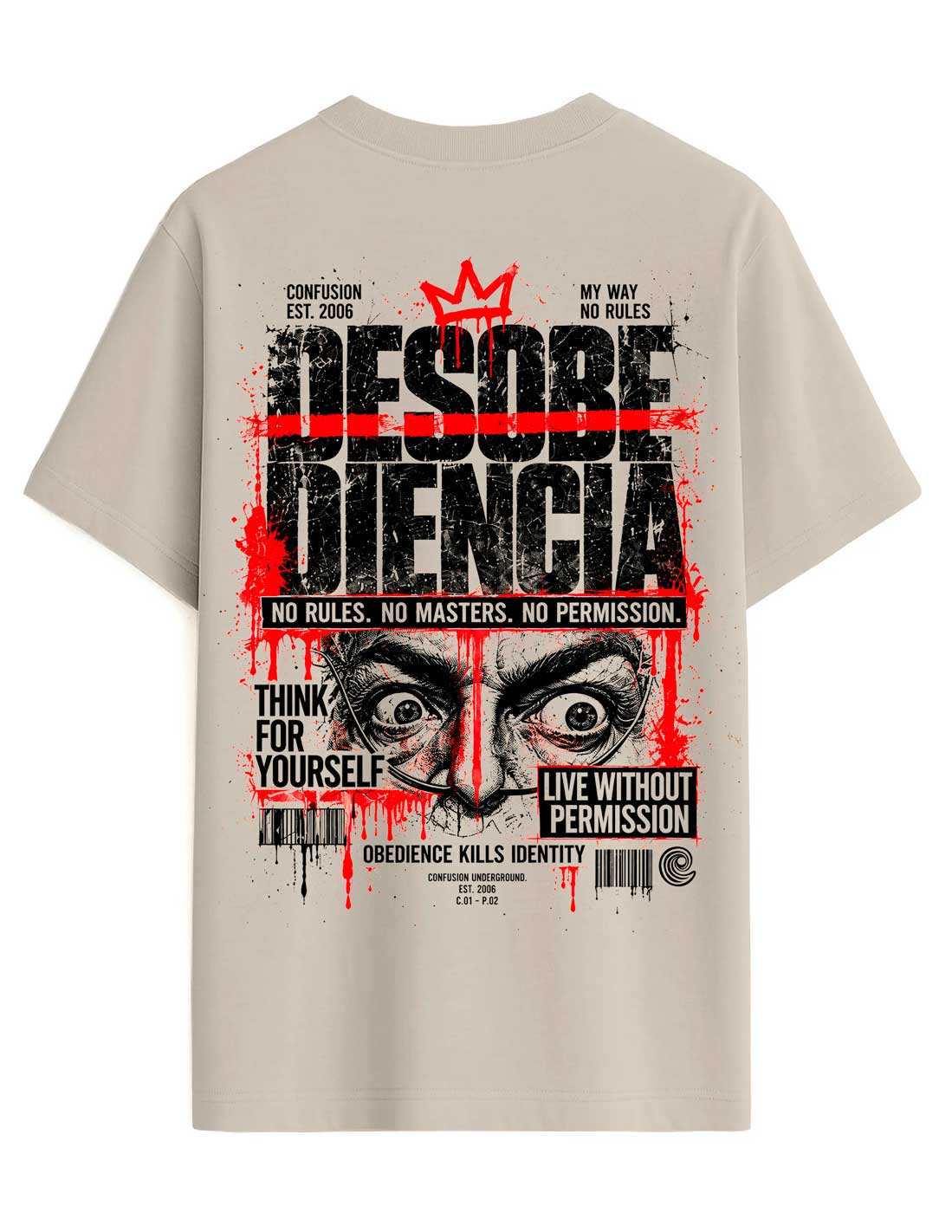 DESOBEDECE STRING TEE OVERSIZE