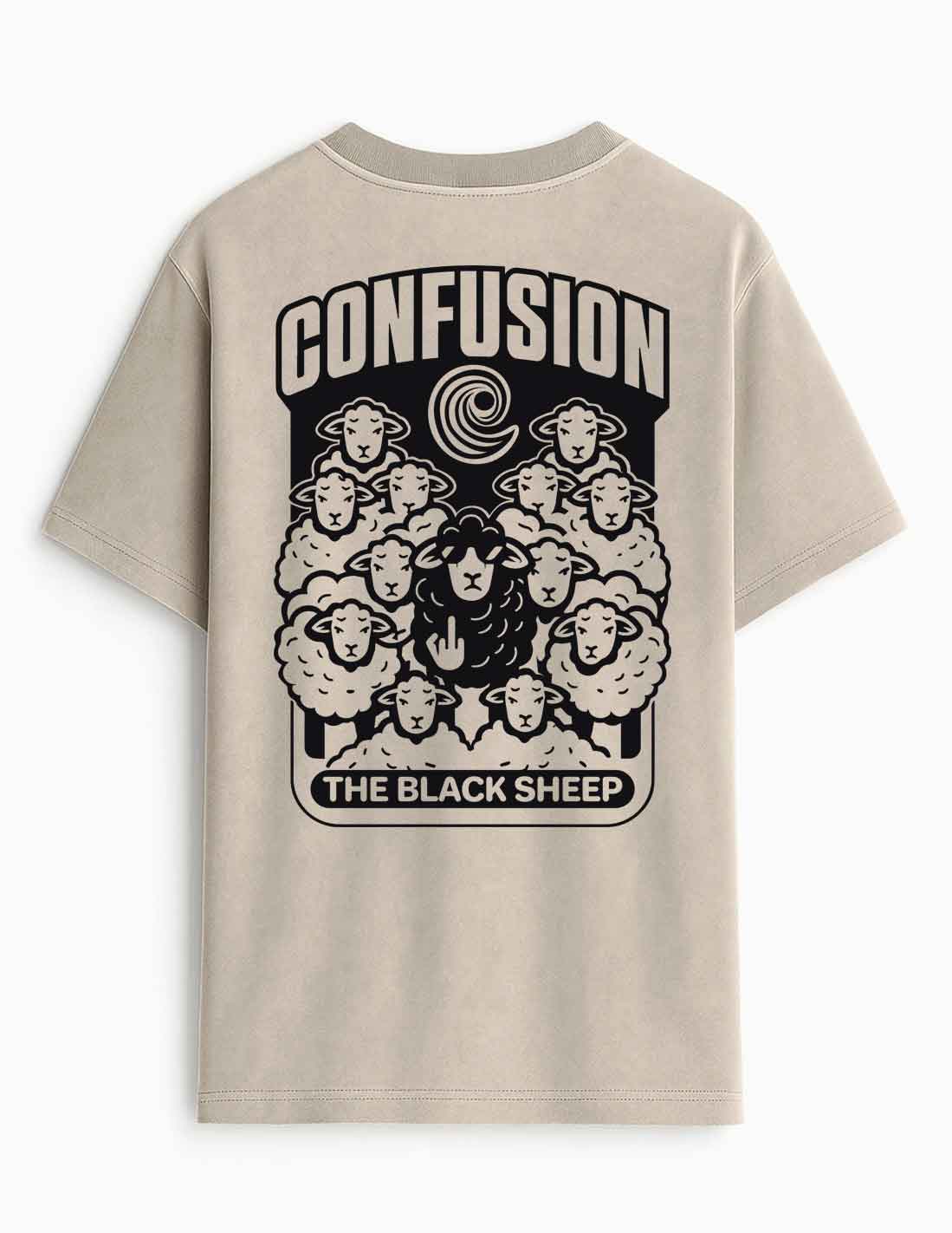 THE BLACK SHEEP STRING TEE OVERSIZE LAVADO A LA PIEDRA