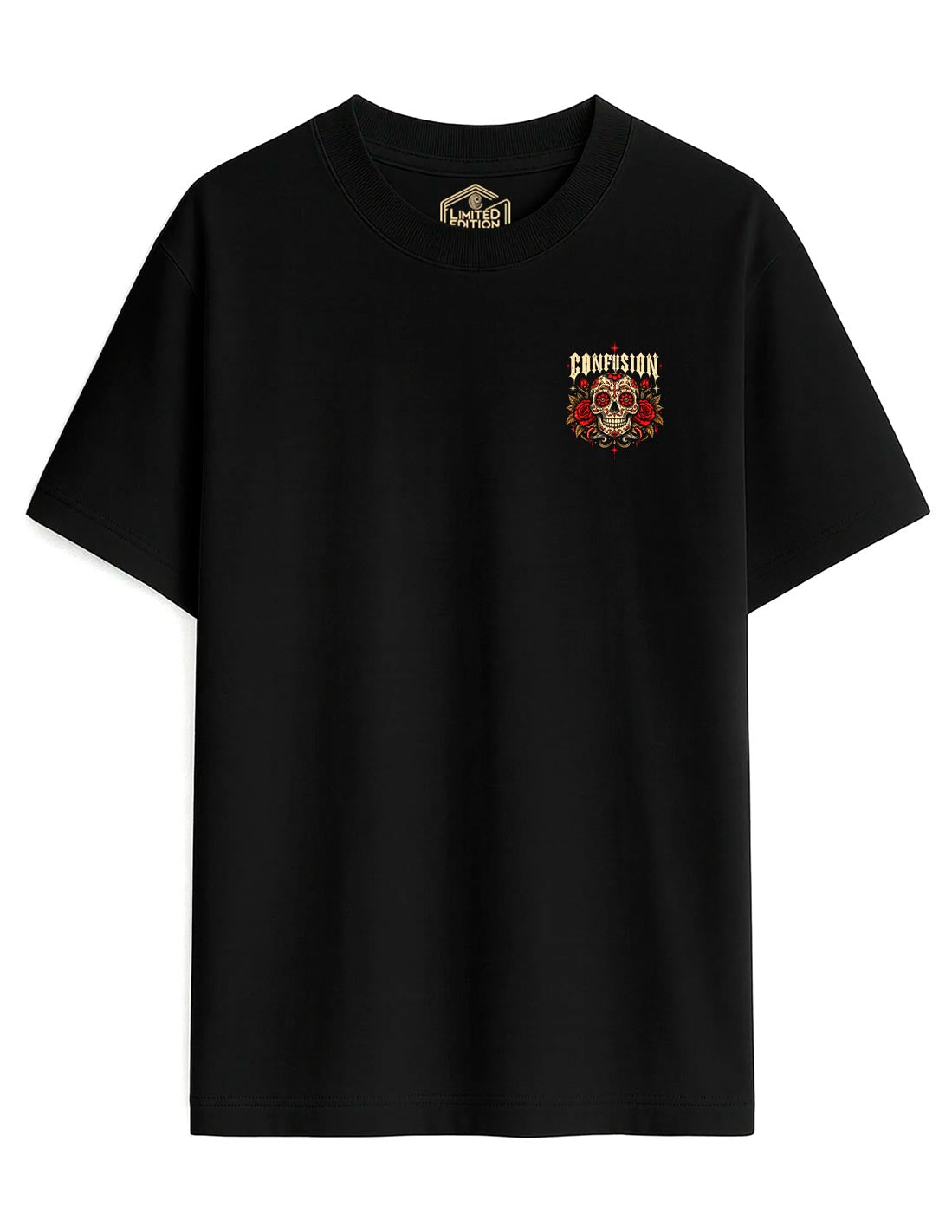 SUGAR SKULL II  BLACK TEE
