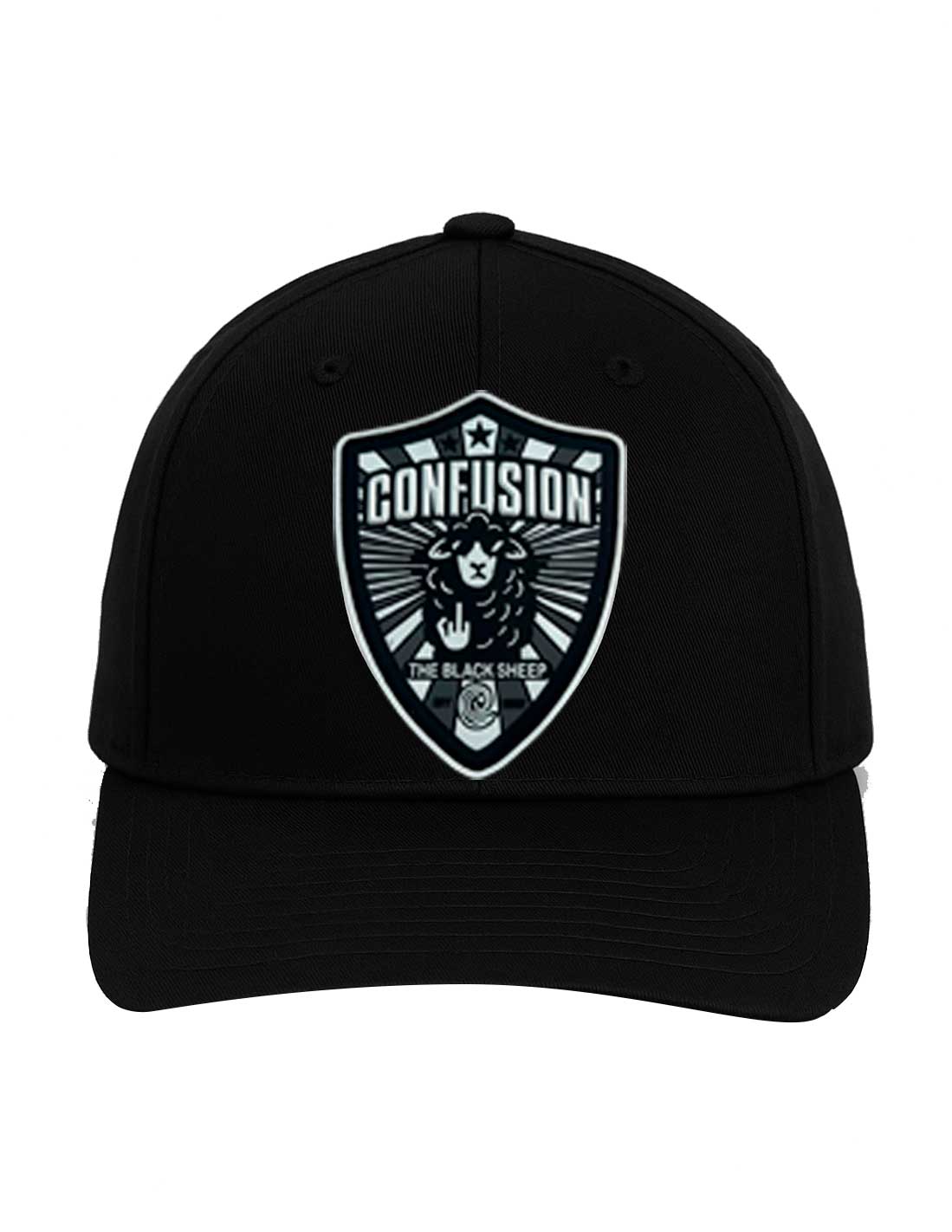 THE BLACK SHEEP RUBBER PATCH BLACK SNAPBACK CAP