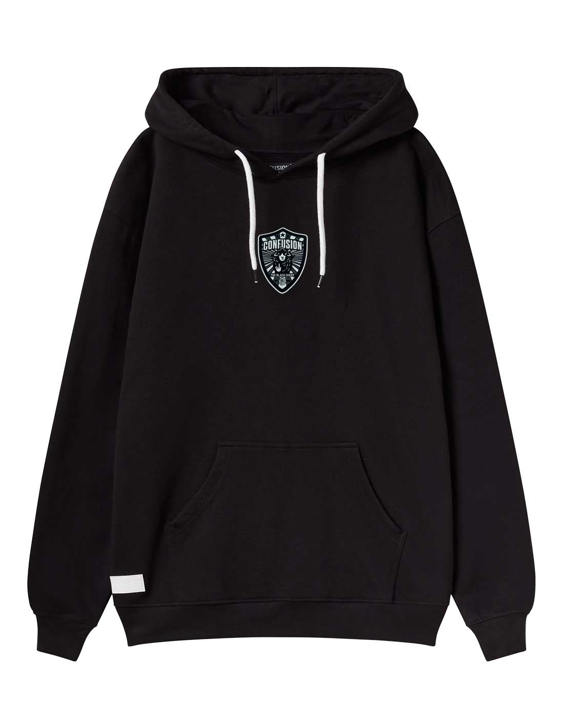 THE BLACK SHEEP PATCH BLACK HOODIE LIMITED EDITION CENTER