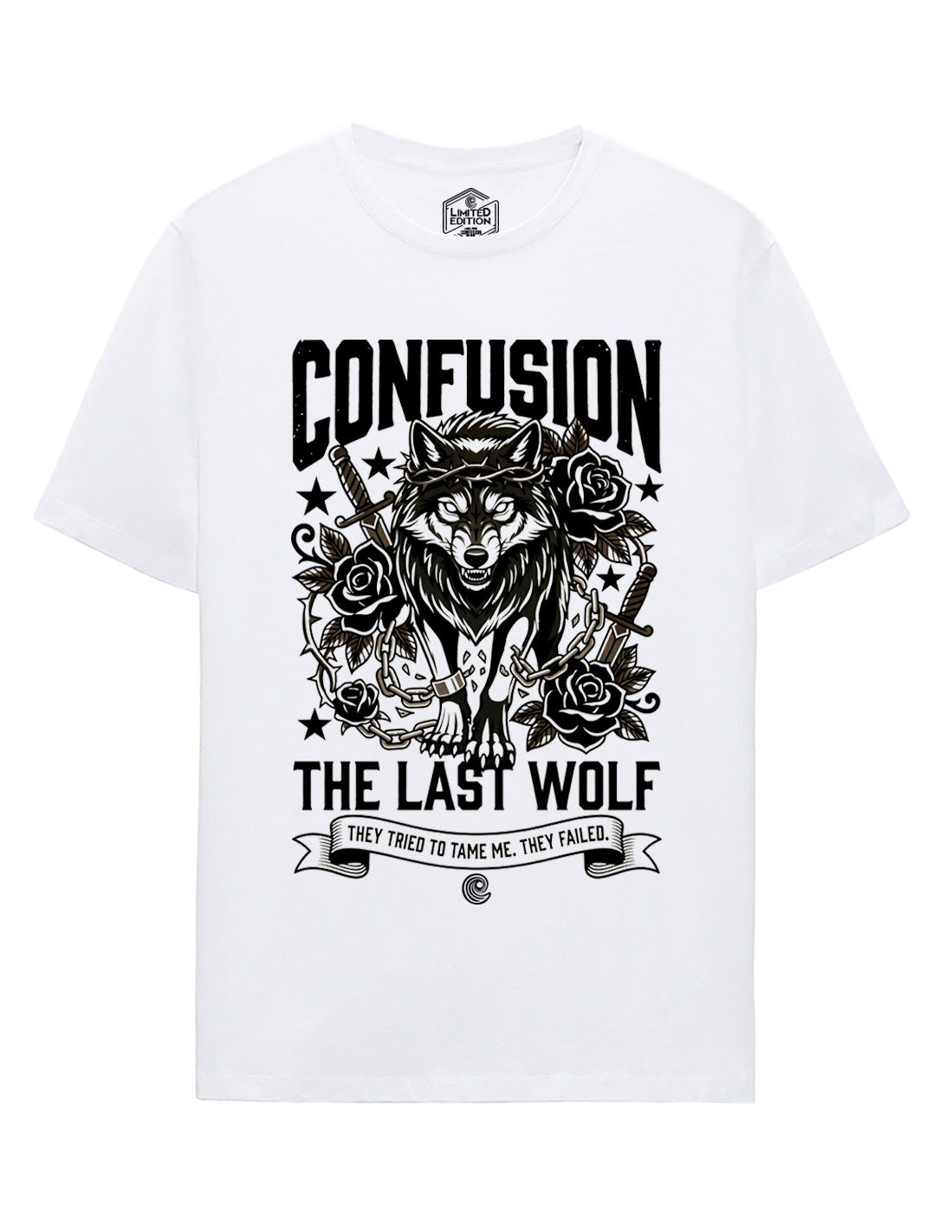 THE LAST WOLF WHITE TSHIRT