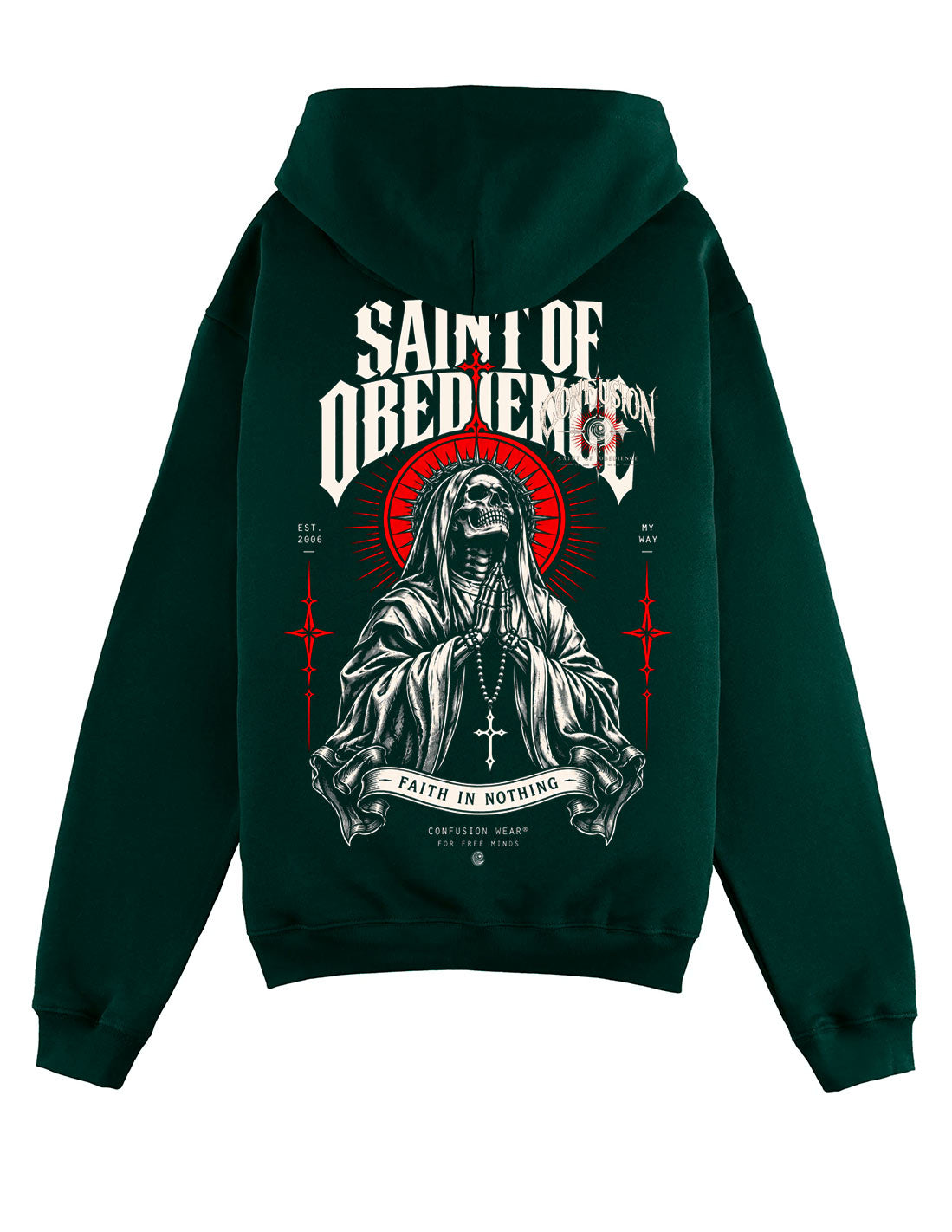 SAINT OF OBEDIENCE VERDE BOTELLA HOODIE