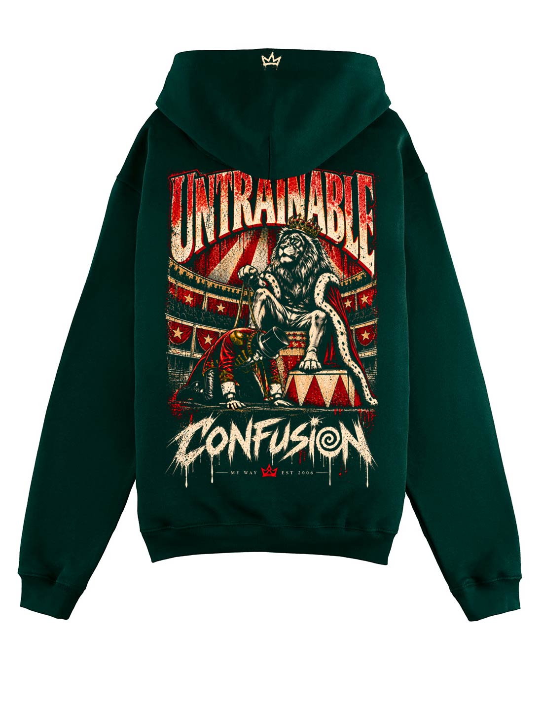 UNTRAINABLE VERDE BOTELLA HOODIE OVERSIZE