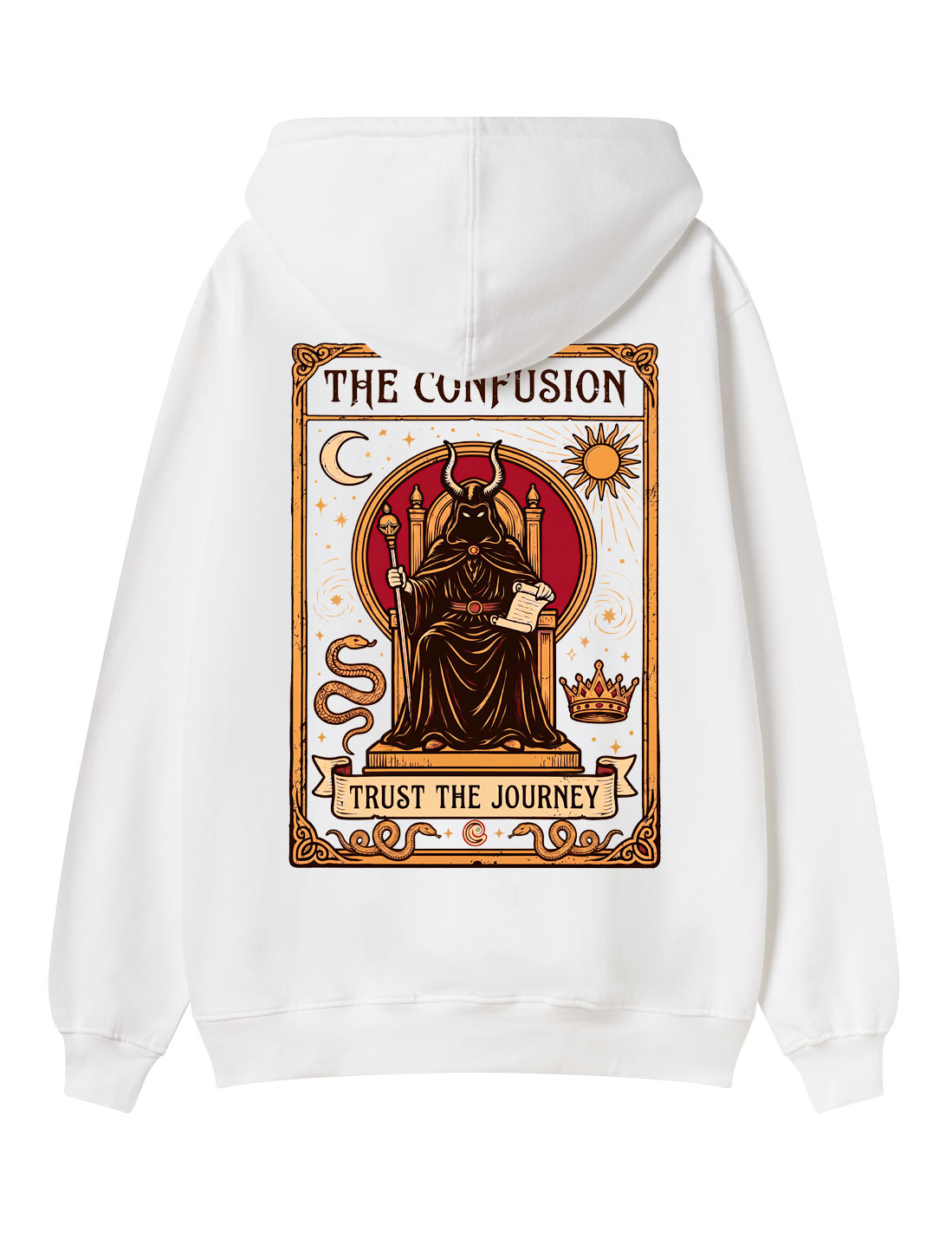 TRUST THE JOURNEY WHITE HOODIE
