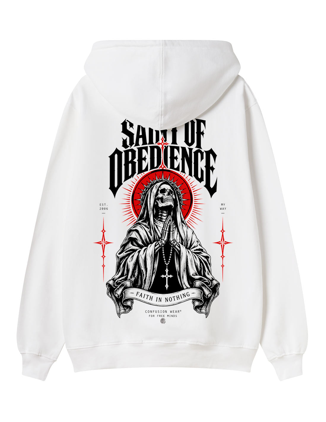 SAINT OF OBEDIENCE WHITE HOODIE