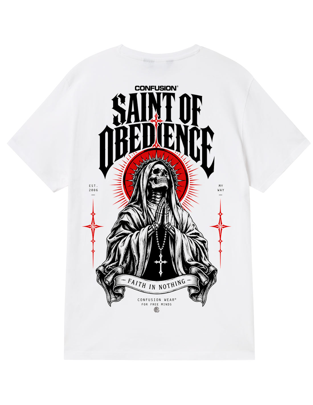 SAINT OF OBEDIENCE WHITE TSHIRT