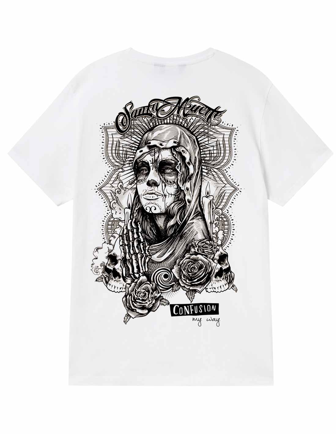 SANTA MUERTE WHITE TSHIRT