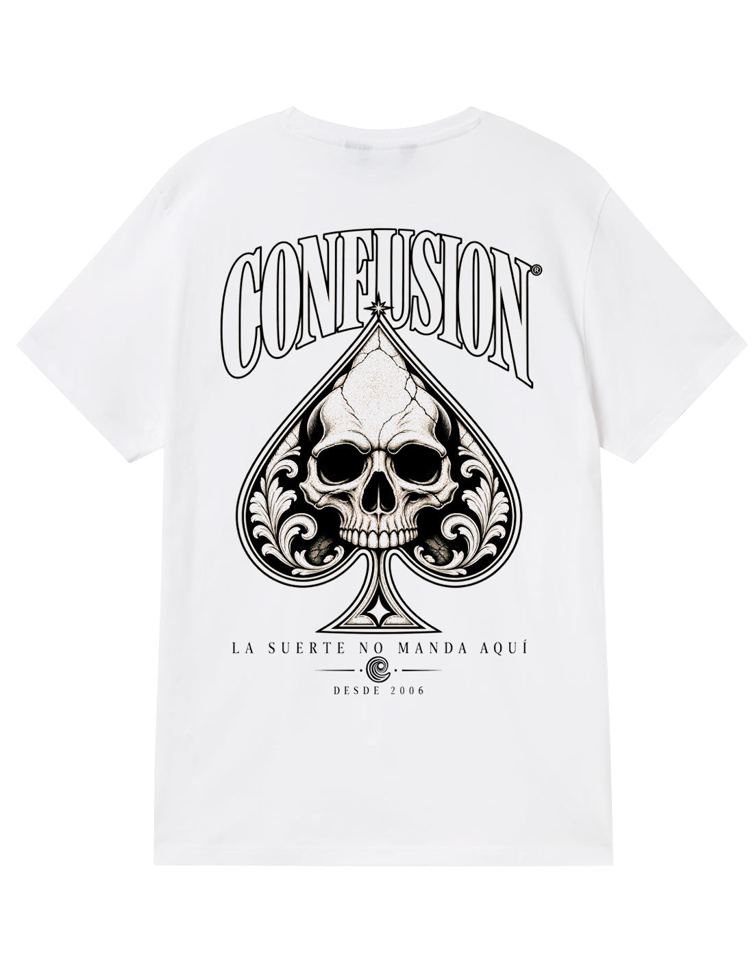 NO LUCK WHHITE TSHIRT