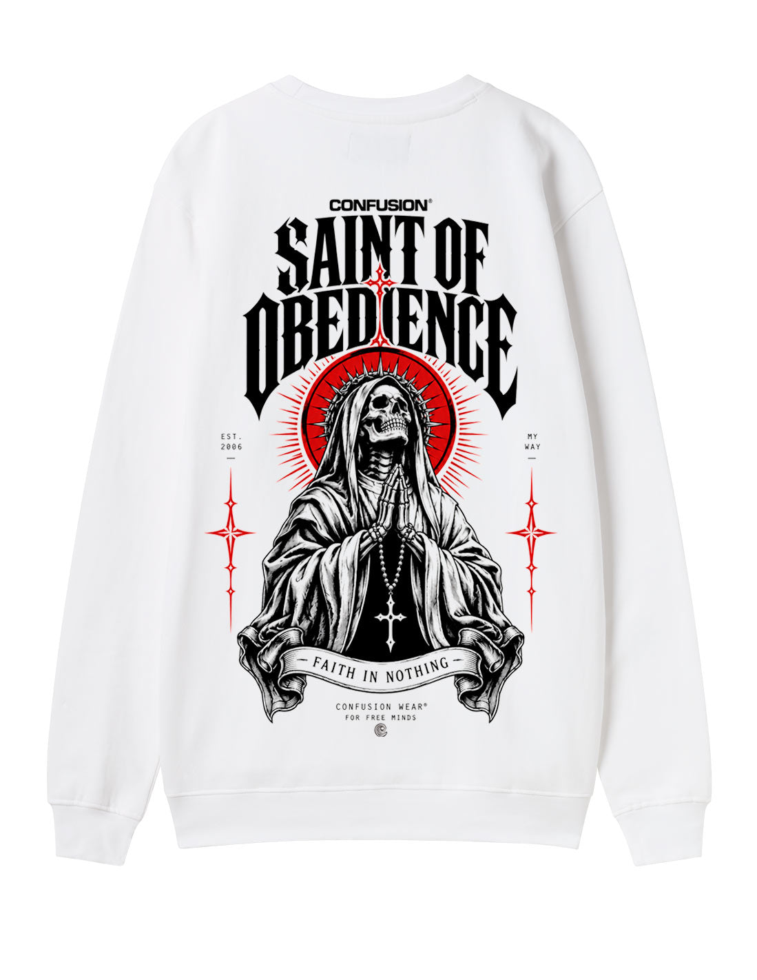 SAINT OF OBEDICE WHHITE CREWNECK