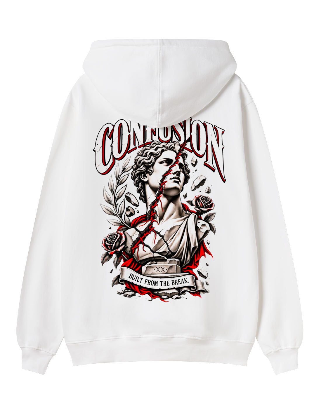 BUILD FROM THE BREAK WHITE HOODIE