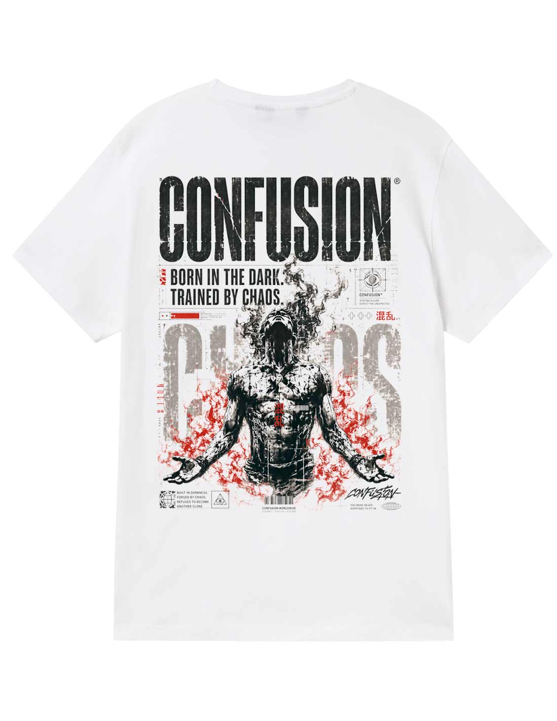 BORN IN THE DARK WHITE TSHIRT