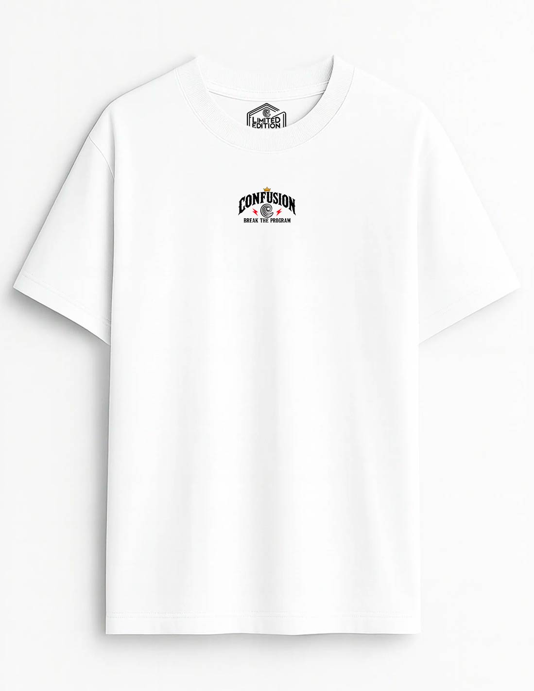 BREAK THE PROGAM WHITE TEE OVERSIZE