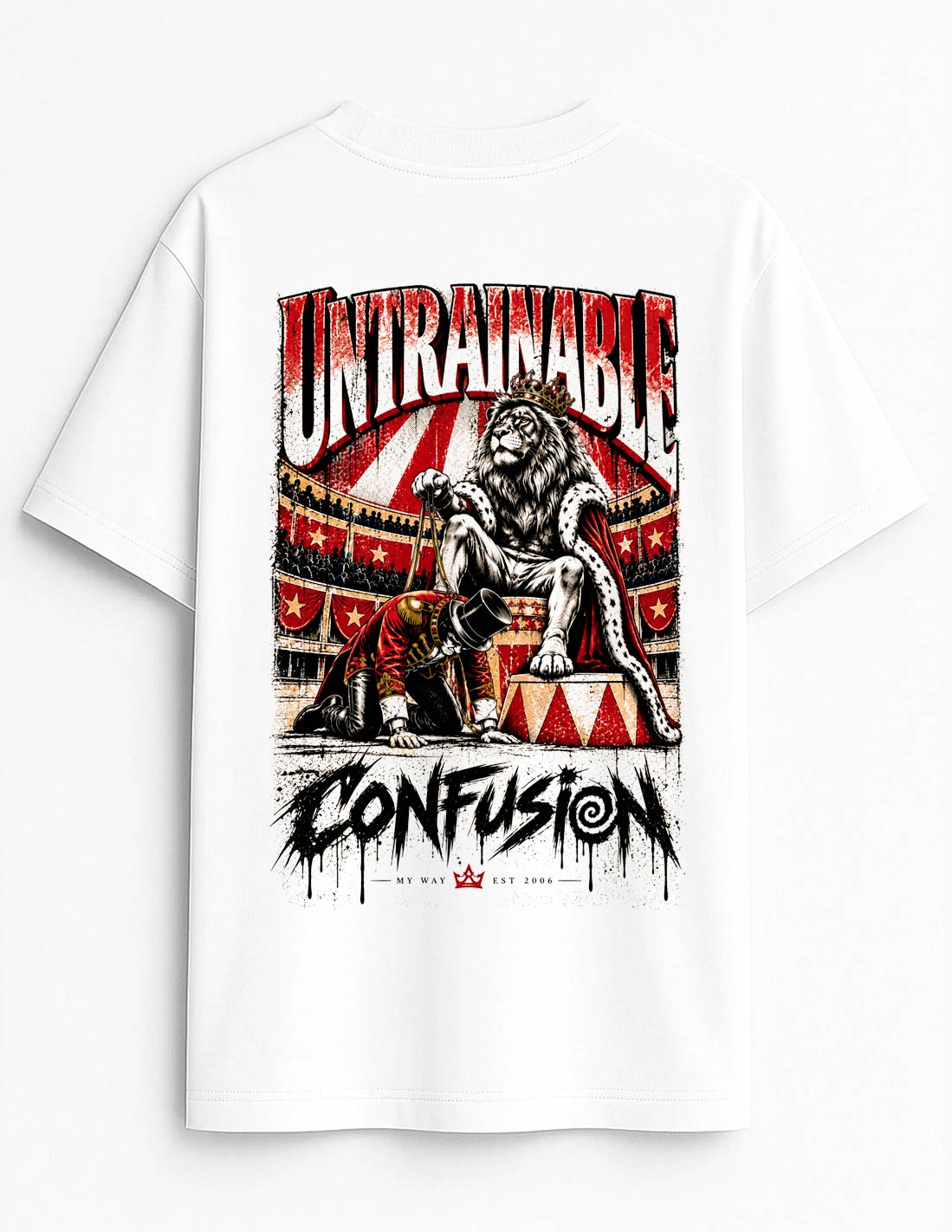 UNTRAINABLE WHITE TEE OVERSIZE
