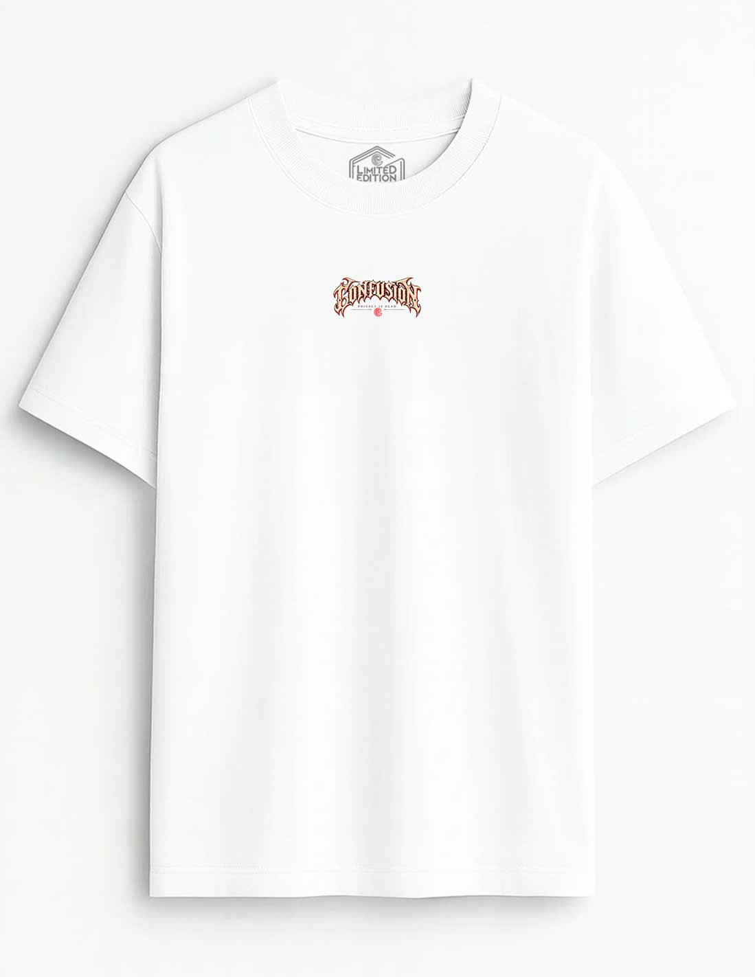 PRIVACY IS DEAD WHITE TEE OVERSIZE