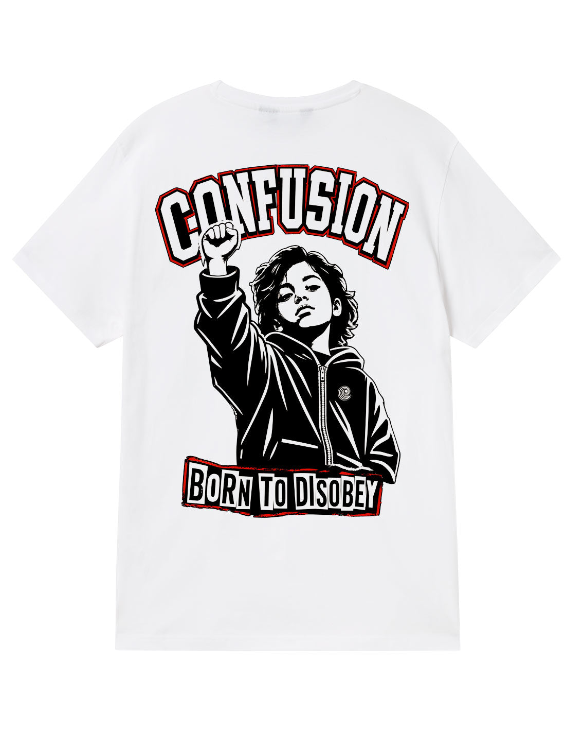 BORN TO DISOBEY WHITE TSHIRT