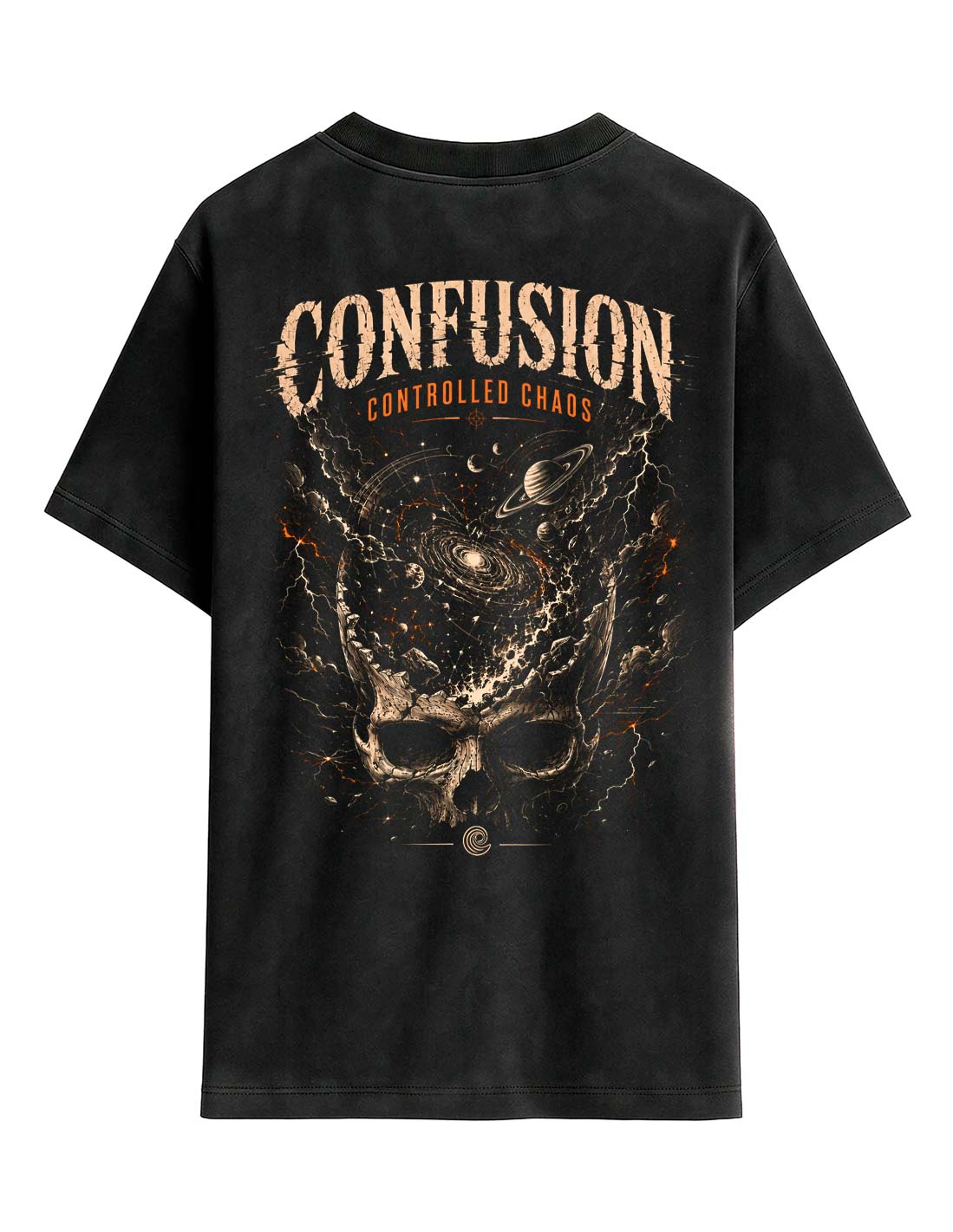 CONTROLLED CHAOS BLACK LAVADO PIEDRA OVERSIZE HARD PATTERN