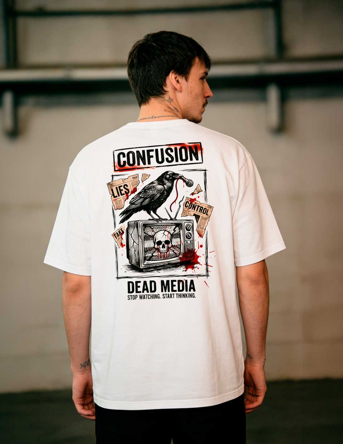 DEAD MEDIA WHITE TSHIRT