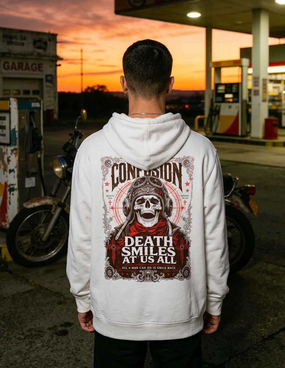 DEATH SMILE WHITE HOODIE