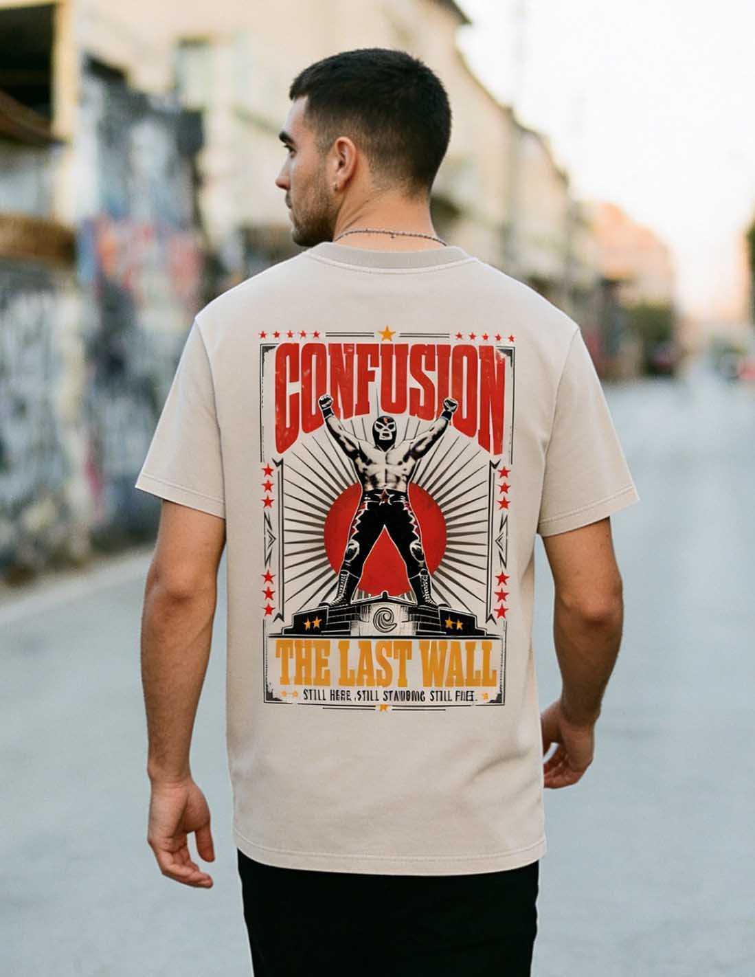 THE LAST WALL TEE STRING OVERSIZE HARD LAVADO PIEDRA