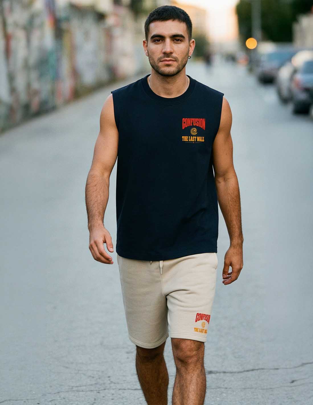 THE LAST WALL TANK MARITIEME BLUE OVERSIZE HARD