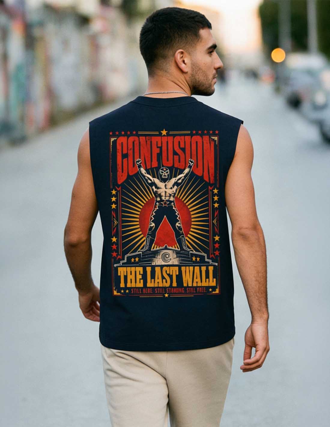 THE LAST WALL TANK MARITIEME BLUE OVERSIZE HARD