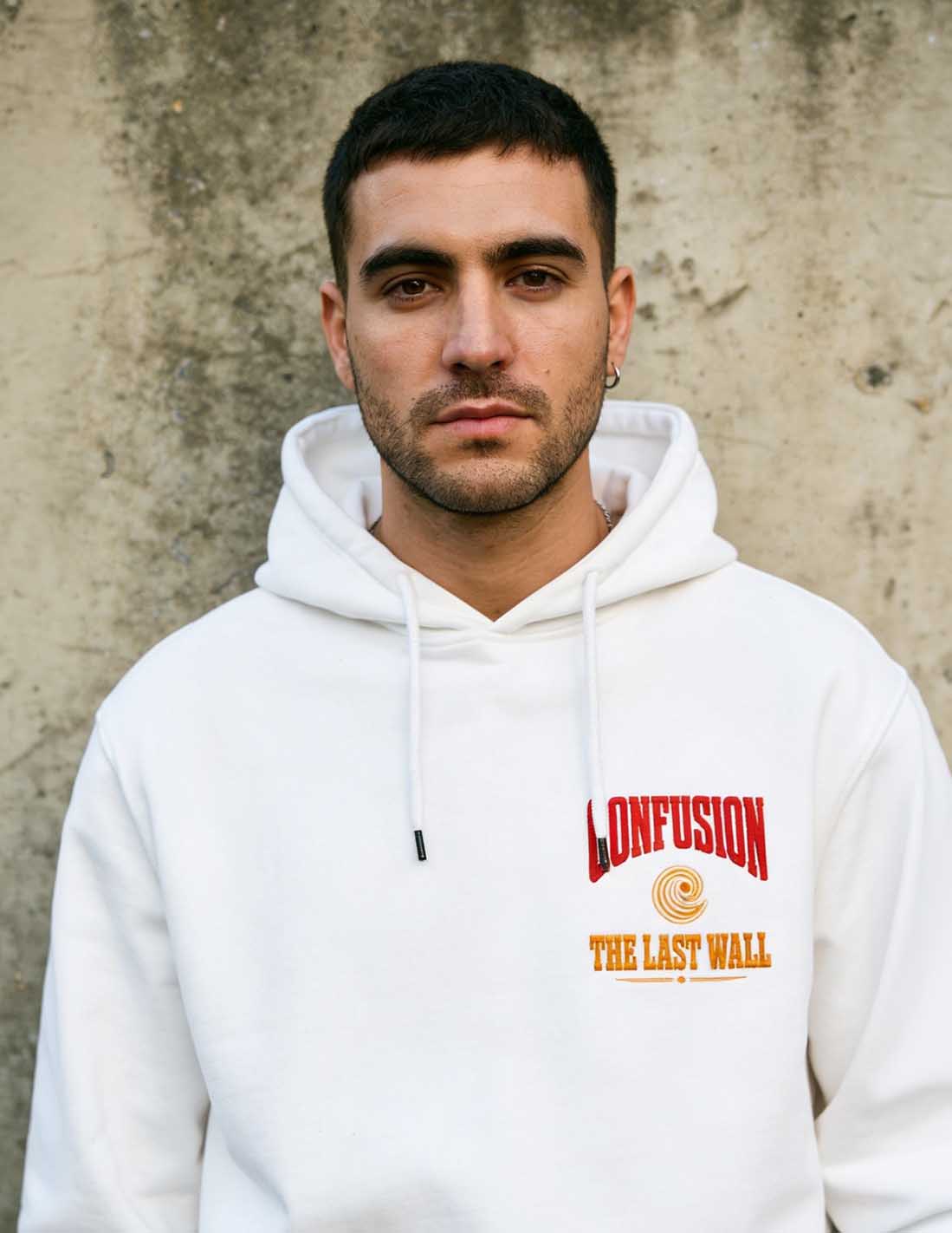 THE LAST WALL WHITE HOODIE