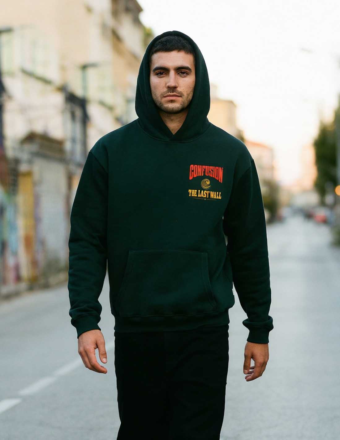 THE LAST WALL VERDE BOTELLA HOODIE