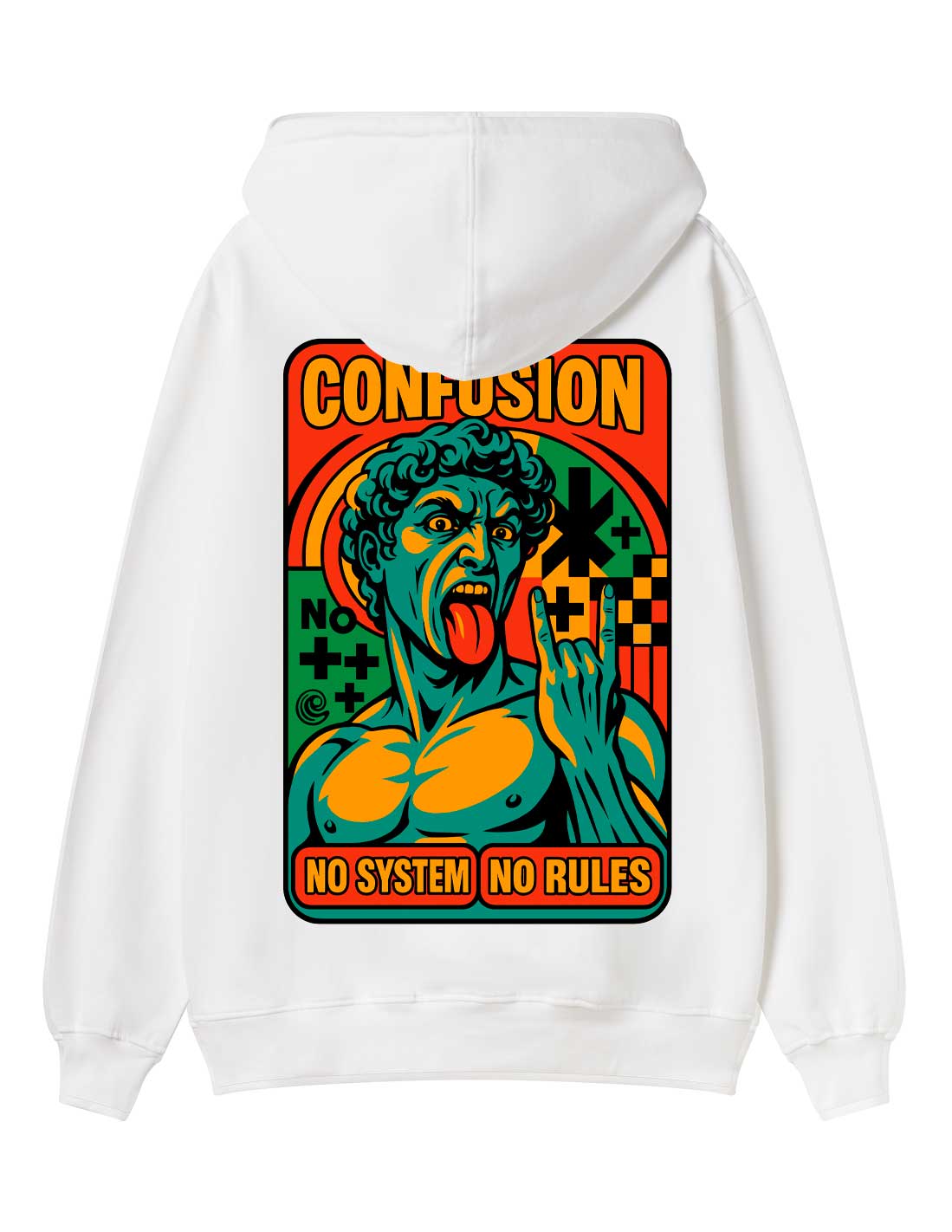 NO SYSTEM NO RULES WHITE HOODIE LIMITED EDITION