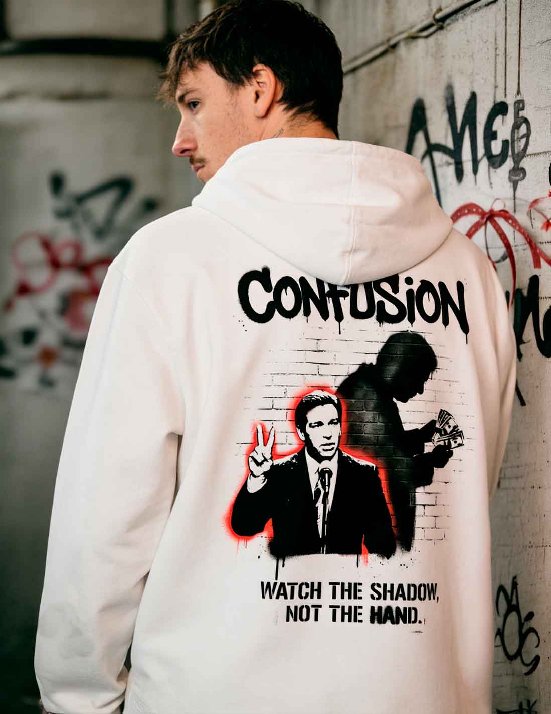 SHADOW WHITE HOODIE