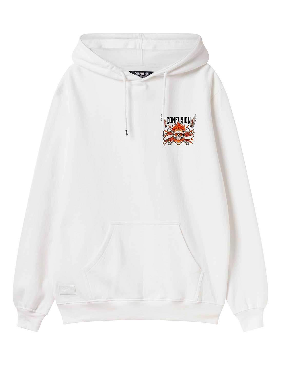 FEED THE FIRE WHITE HOODIE