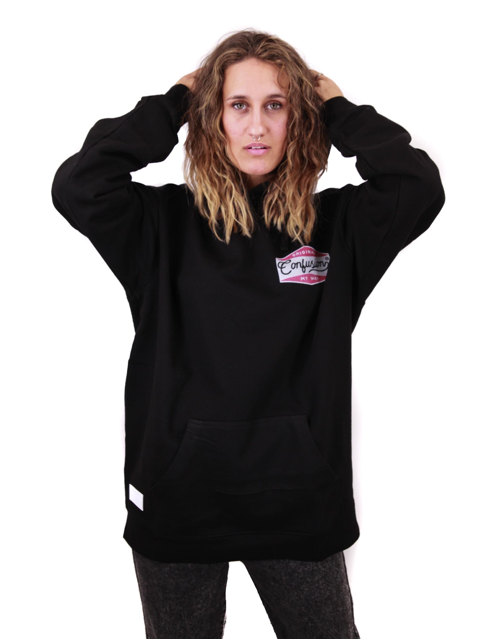 HANDCRAFTED LOGO NAFTA BLACK HOODIE LIMITED EDITION