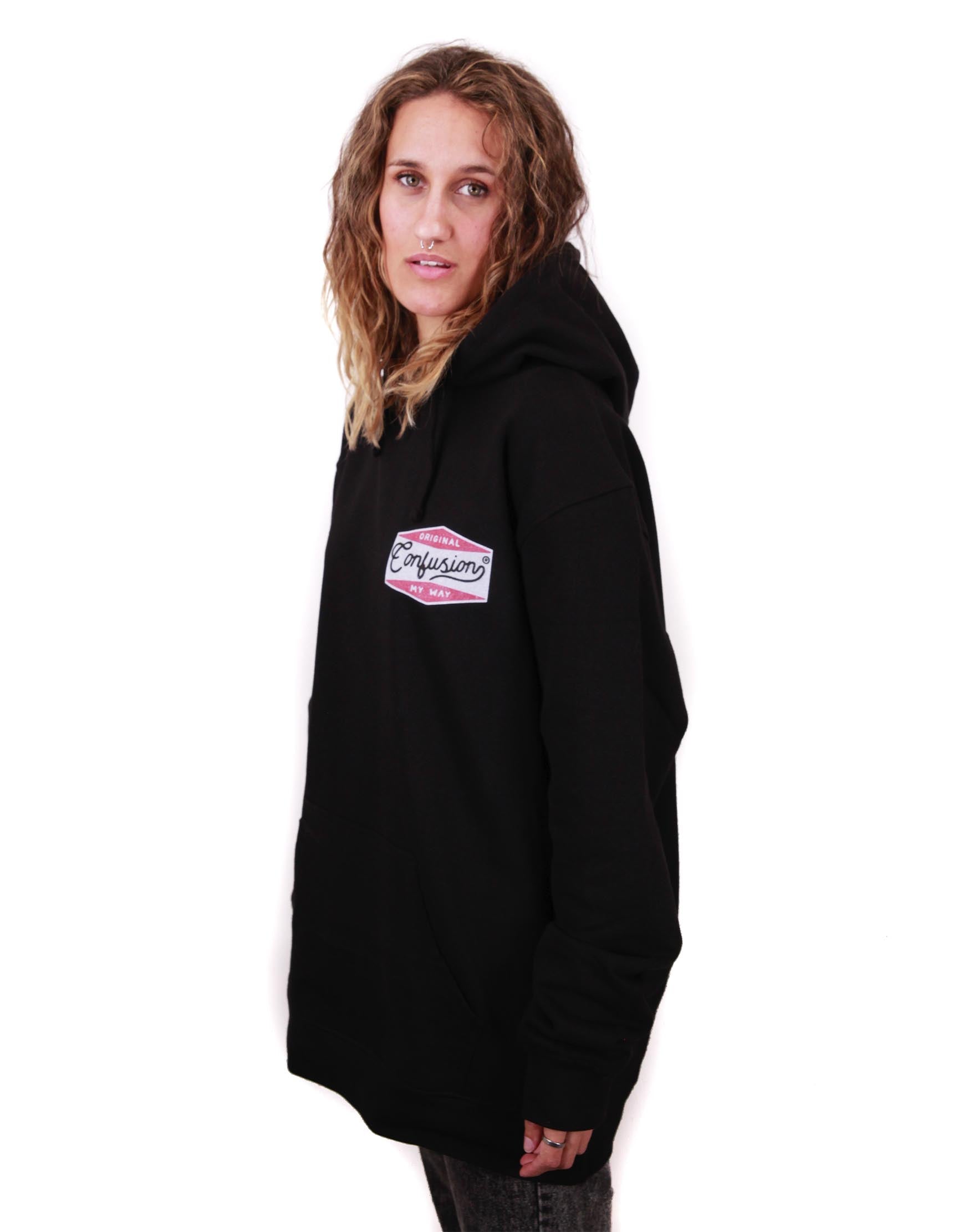 HANDCRAFTED LOGO NAFTA BLACK HOODIE LIMITED EDITION
