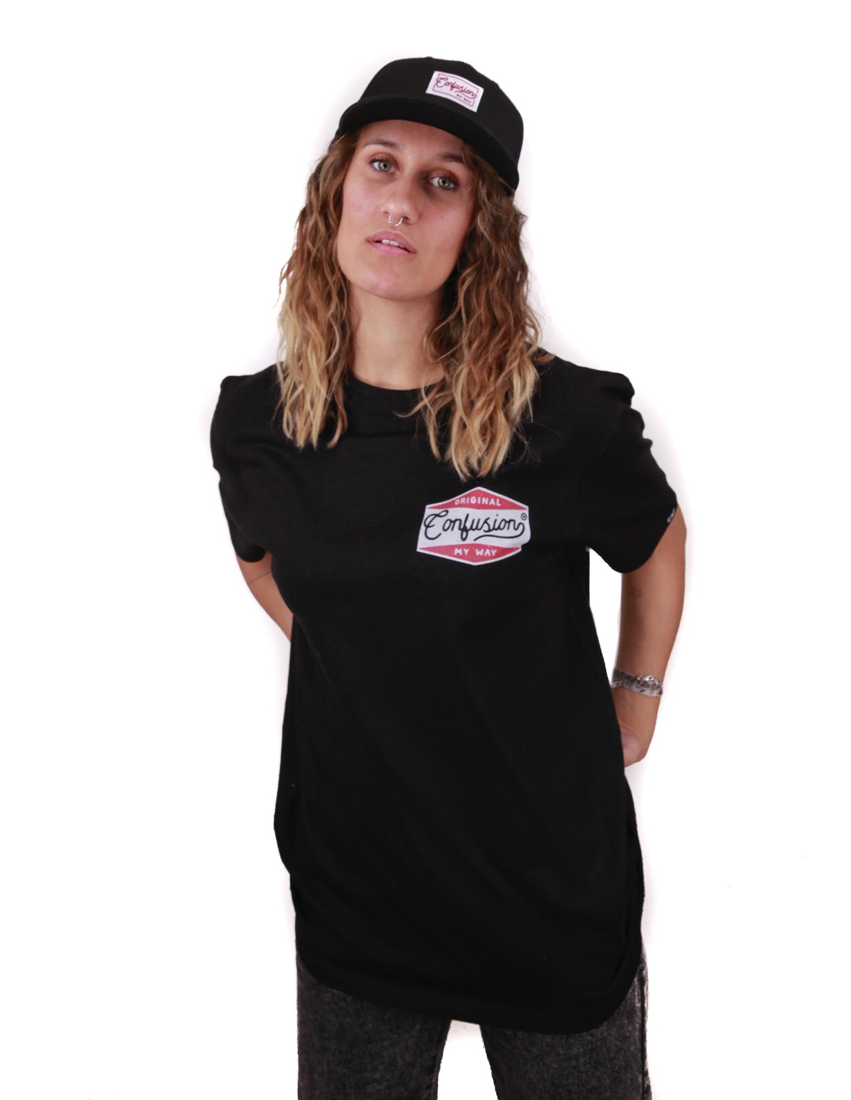 HANDCRAFTED LOGO NAFTA BLACK TEE