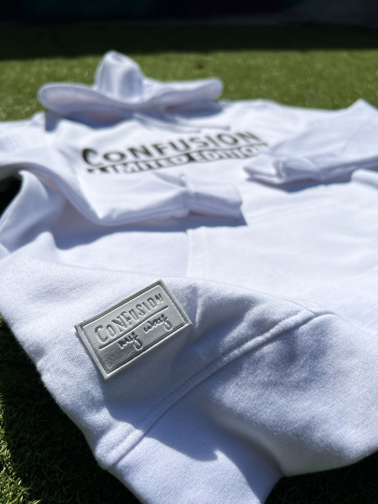 CONFUSION LIMITED EDITION WHITE HOODIE