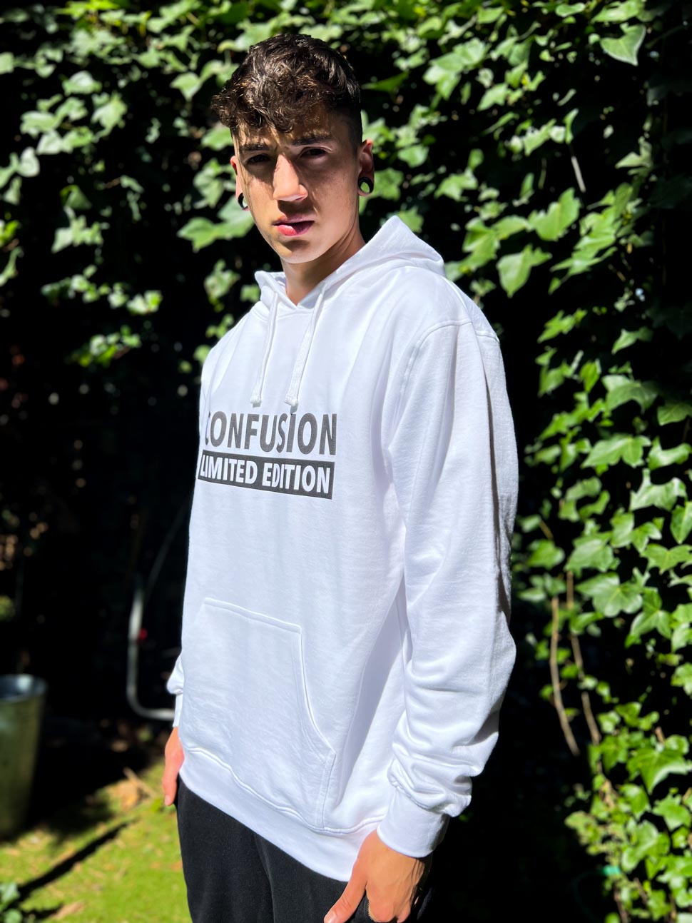 CONFUSION LIMITED EDITION WHITE HOODIE
