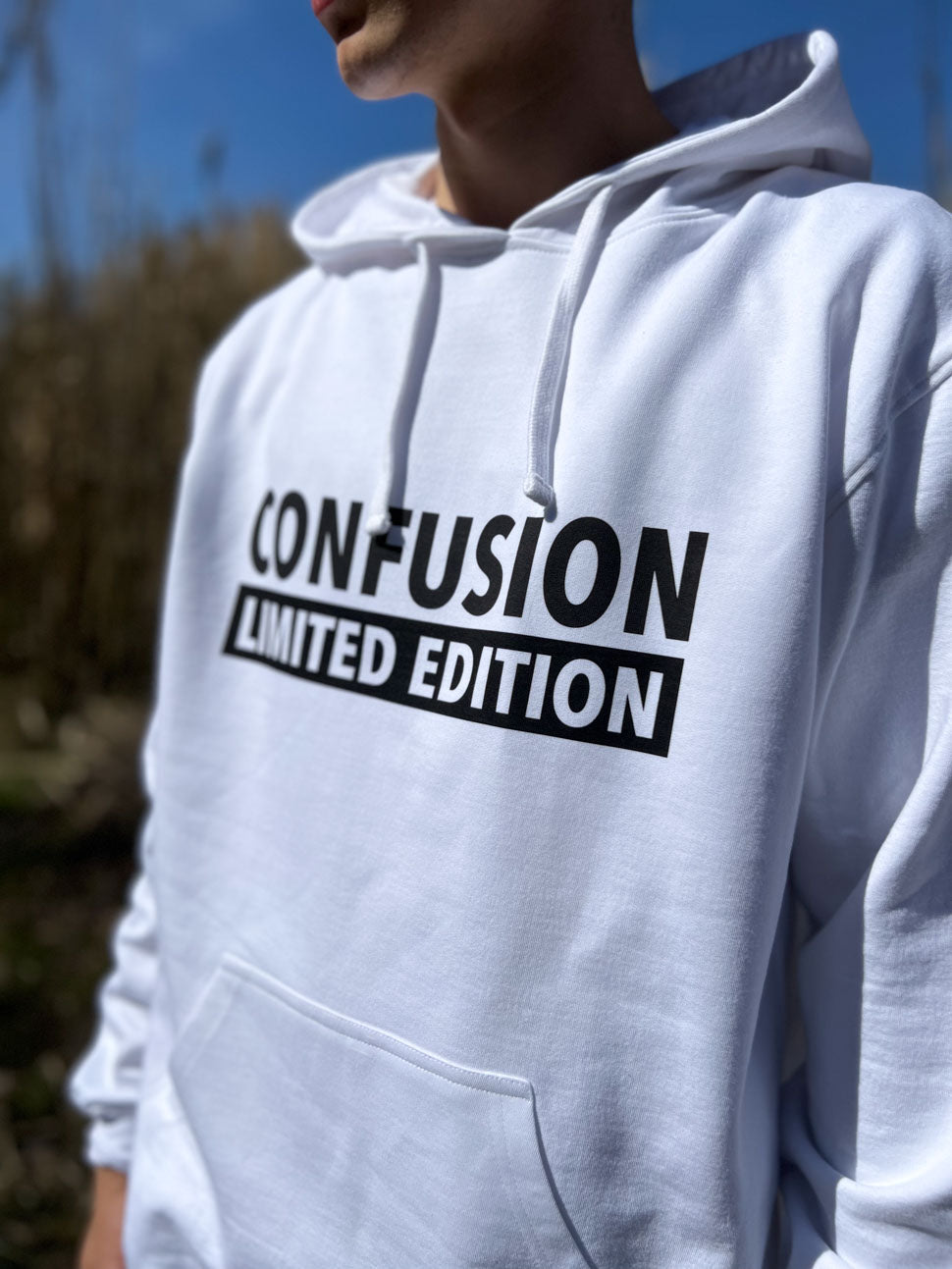 CONFUSION LIMITED EDITION WHITE HOODIE